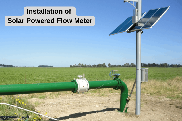 Installation of Solar Powered Flow Meter