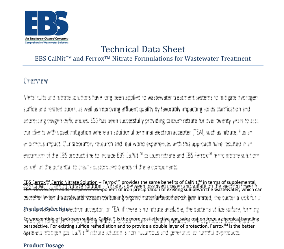 CalNit™ and FerrOx™ Technical Data S...