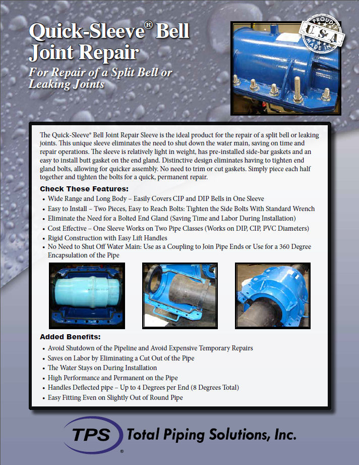 Quick-Sleeve® Bell Joint Repair
