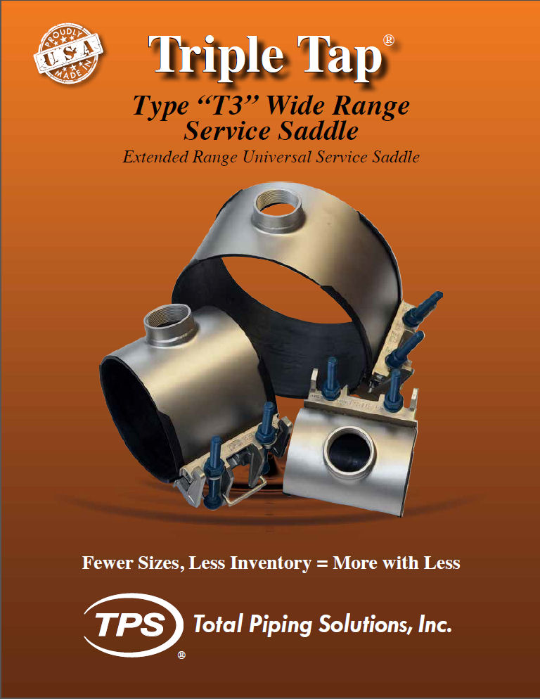 Triple Tap® Type “T3” Wide Range Service Saddle